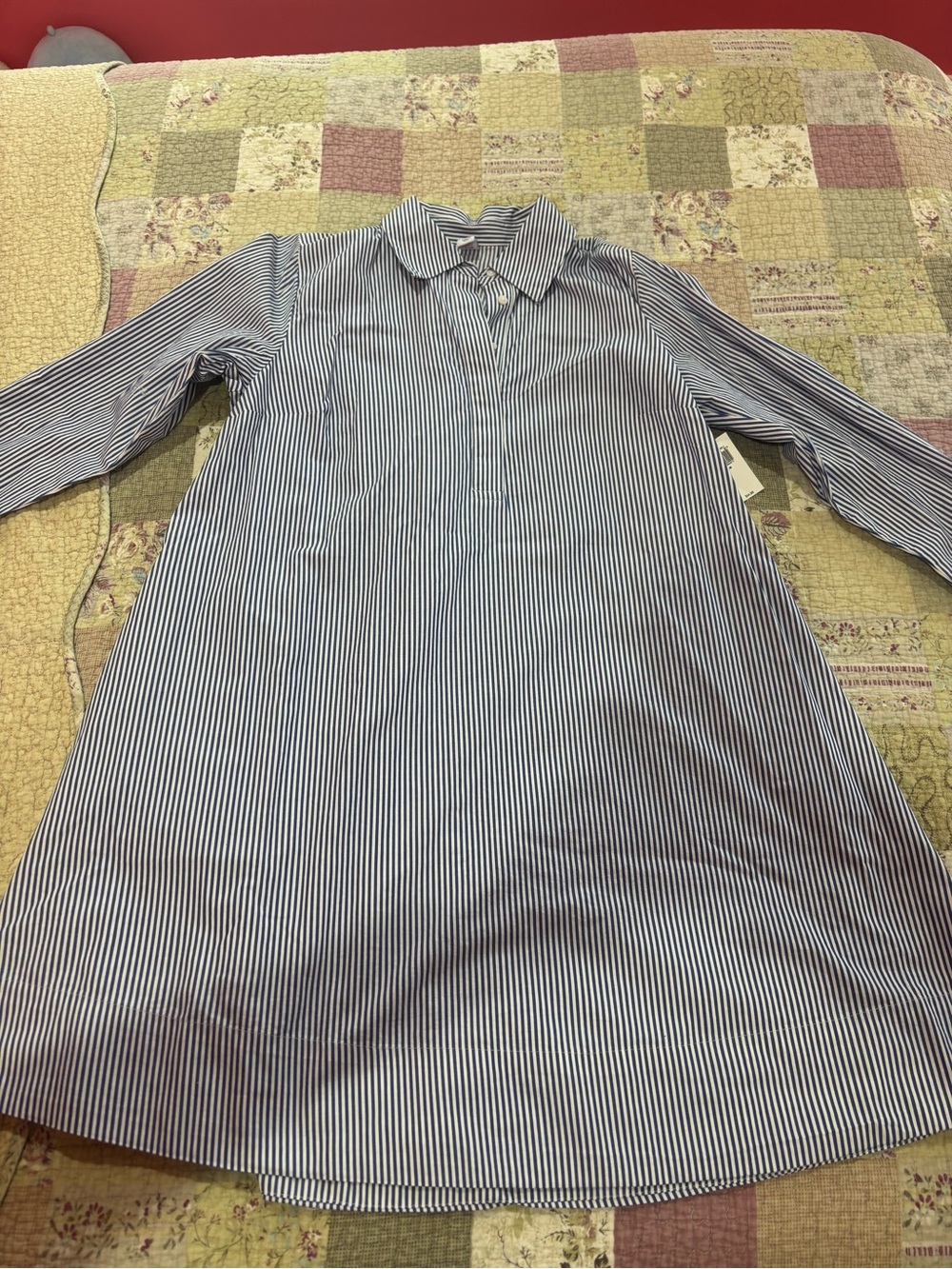 Old Navy Blue and White Striped Mini Dress